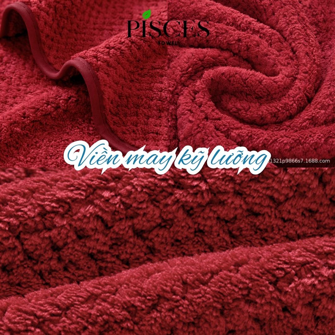 Khăn Mặt Làm Quà Tặng PISCES TOWEL 30x40cm Cotton Mềm Mại, Khăn Spa Yoga Gym Thể Thao Hút Mồ Hôi