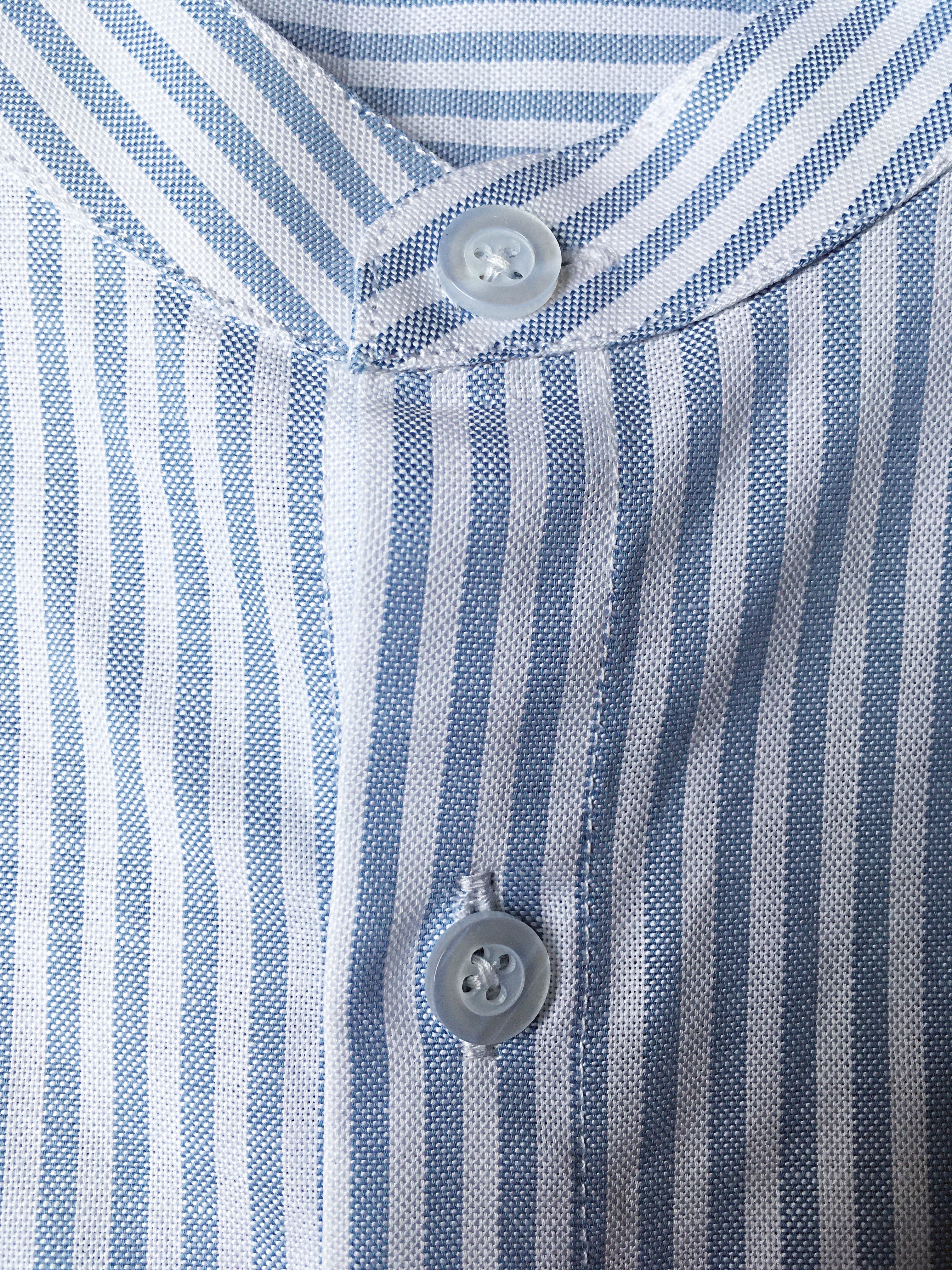 Áo sơ mi cổ trụ, cổ tàu kẻ sọc chất cotton mịn mát Stripped Collar Shirts