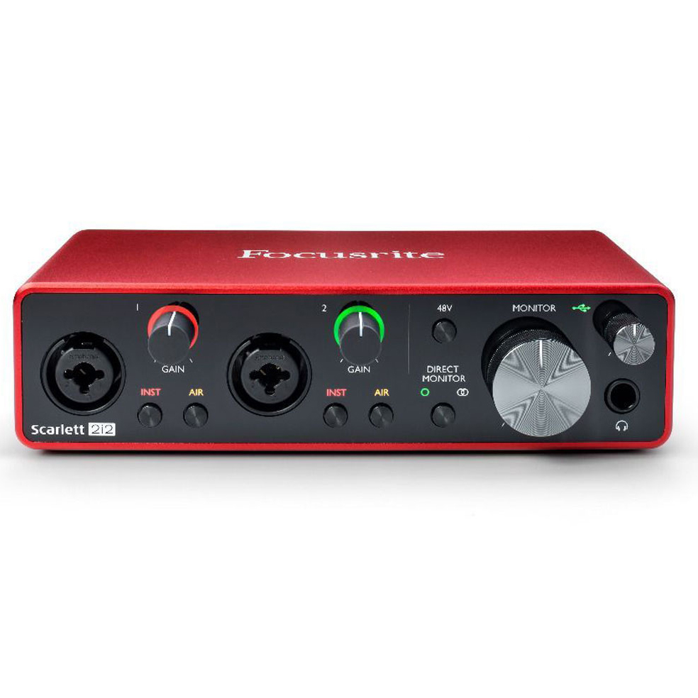 Sound Card thu âm Focusrite Scarlett 2i2 (3rd Gen) sound card thu âm 2 cổng mic thế hệ thứ 3 - Hàng chính hãng