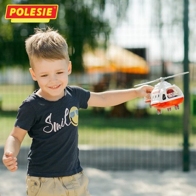 Đồ Chơi Mô Hình Máy Bay Trực Thăng Cấp Cứu, Nhựa ABS An Toàn Nhập Khẩu Châu Âu - POLESIE 68668