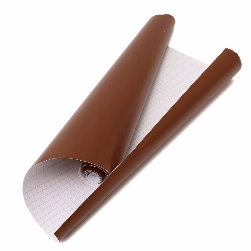 150x50CM Car Interior Sticker Leather Texture DIY Dashboard Trim Sheet - Brown Color