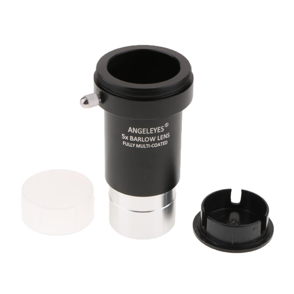 1.25 inch 5X 3X Barlow Lens Eyepiece Set Multi-coated Broadband Film with M42 Thread for Standard Telescope Astronomy Photography Accessory