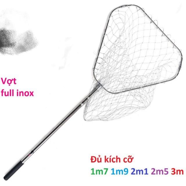 Vợt vớt cá inox hãng GW dài 3m siêu bền y hình giá rẻ