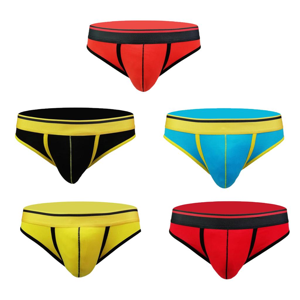 Mens 100% Cotton Low Rise Briefs Underwear Bikini