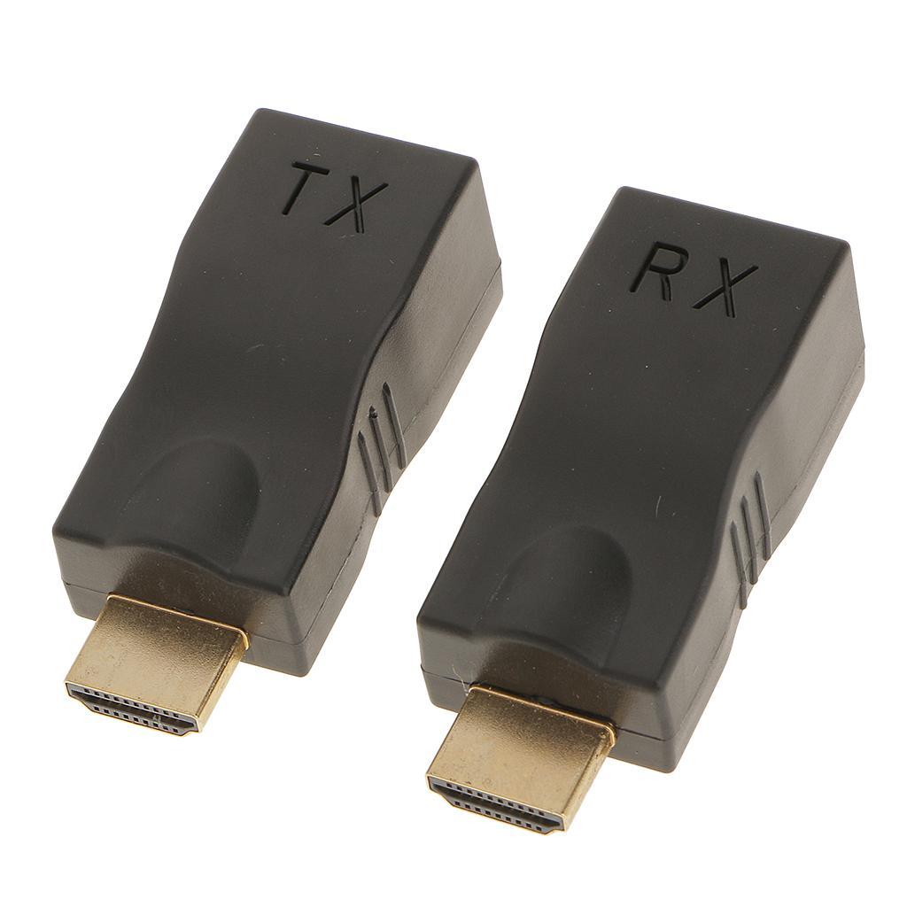 4K 1080P 3D   Extender Over Single  Cat 5e/6 Network Ethernet Adapter