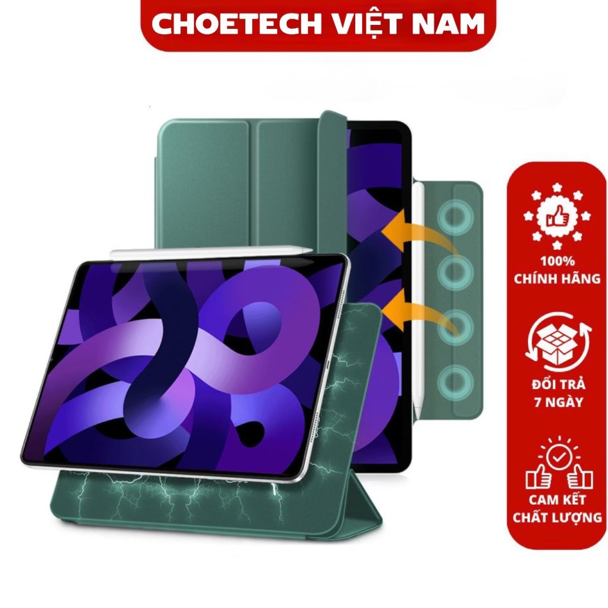 Bao da hít nam châm siêu mỏng Choetech PC0130 cho i- pad pro 11 inch
