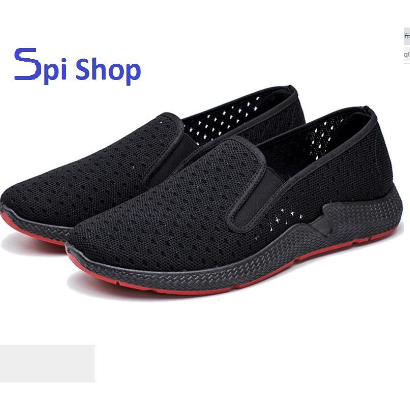 Giày nam extra Giày Lười Vải Nam Có Lỗ Thoáng Khí S60 Kiểu dáng cơ bản
