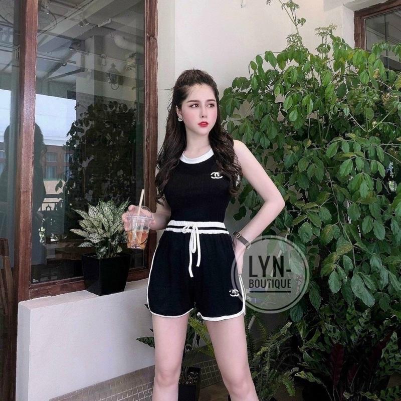 Bộ sát nách dáng thể thao mặc nhà đi tập siêu hot free ship