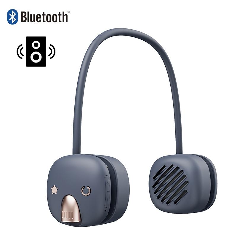 Loa dây đeo cổ bluetooth loa không dây có thể đeo được hộp âm thanh di động ngoài trời có thể gập âm nhạc bass với đèn LED Color: Pink