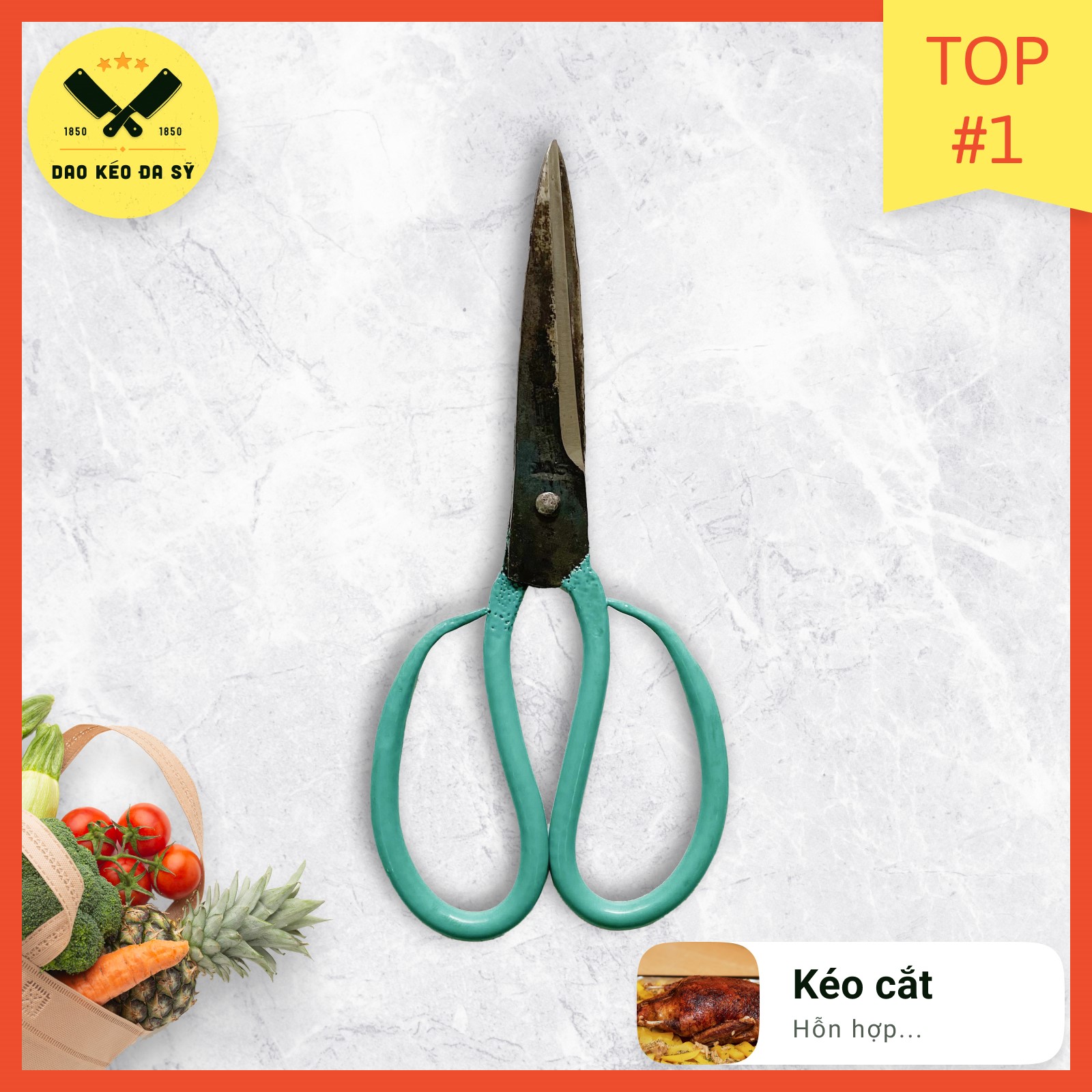 Kéo cắt đồ đa năng, kéo cắt tỉa - Kéo Đa Sỹ - 100% Nhíp xe siêu sắc