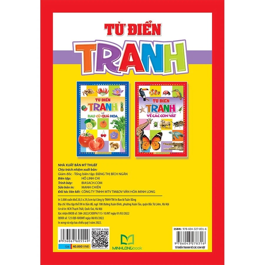 Từ Điển Tranh Về Các Con Vật (Bìa Mềm)