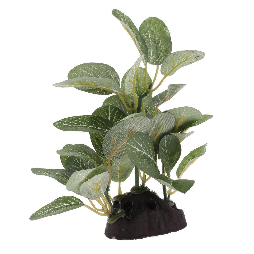 2x Reptile Resin Decor Plant Reptile Hiding Plant Lizard Turtle Habitat