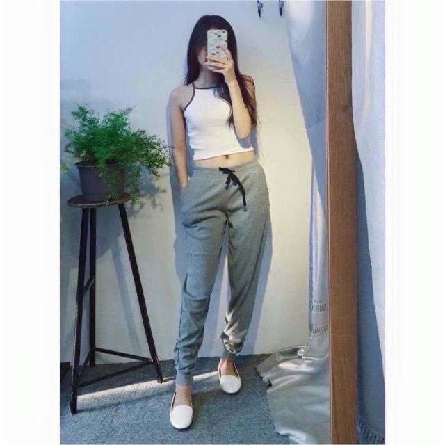 Quần Jogger NỮ Len Tăm HAI MÀU