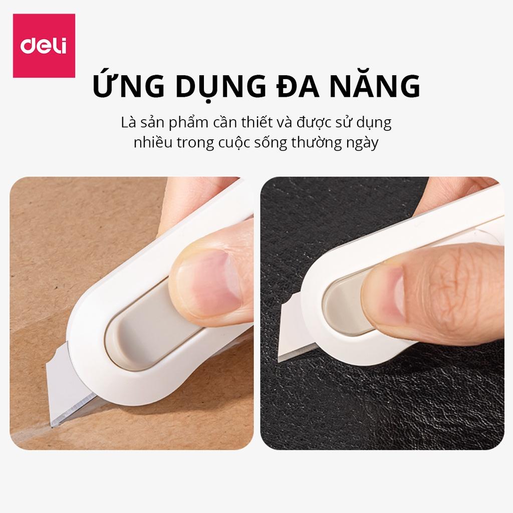 Dao Rọc Giấy Mini Bỏ Túi 25mm Cao Cấp Nusign Deli - Phù Hợp Cắt Xé Dán Thủ Công DIY Bóc Đơn Hàng - NS065