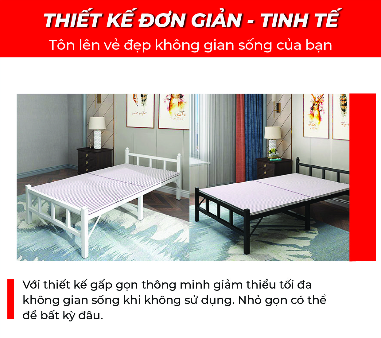 Giường gấp gọn thông minh NIKITA NKT-Q135