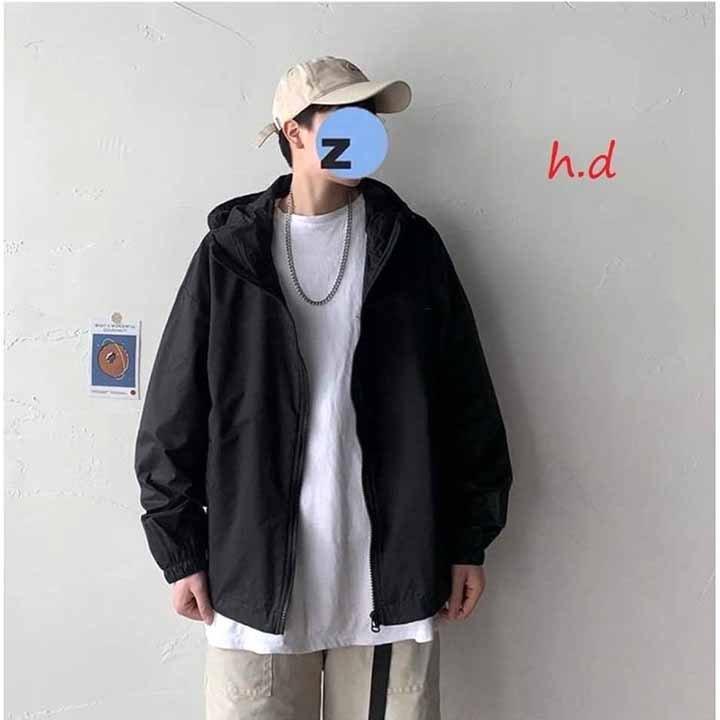 Áo Khoác Dù 2 Lớp Ép Hình Form Rộng Có Nón Nam Nữ Unisex - TÂM SHOP