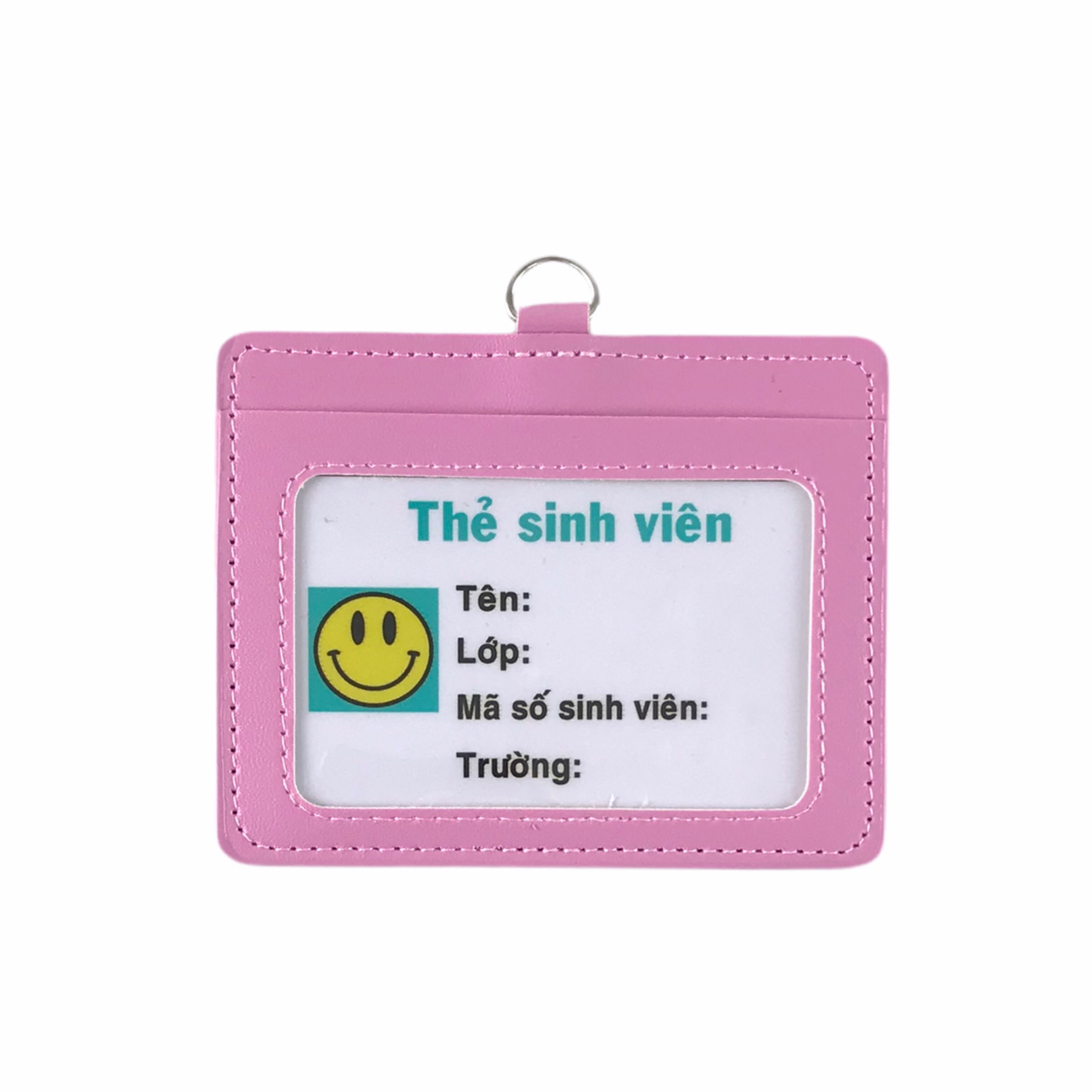 Bảng tên da 8.5x5.5cm 2 ngăn ngang