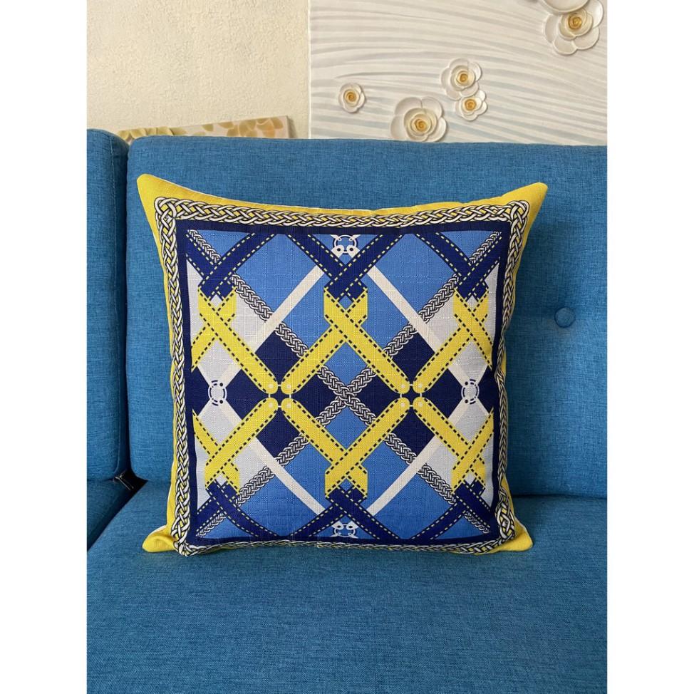 Gối Tựa Lưng | Gối Tựa Sofa, Gối Vuông Trang Trí In Hoạt Tiết Hoa Lá Hiện Đại Kích Thước 45x45cm