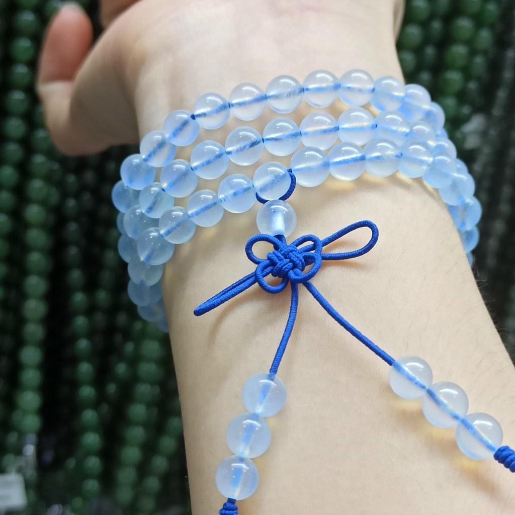 VÒNG TAY CHUỖI 108 HẠT XANH AQUA