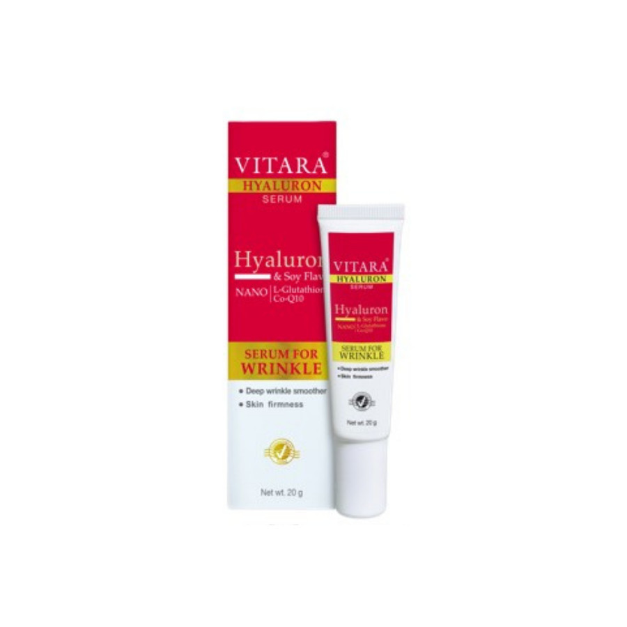 Serum dưỡng da Vitara Hyaluron chống lão hóa, xóa nếp nhăn, nâng cơ, dưỡng trắng da cho mặt, vết chân chim trán, má và vùng đuôi mắt - 20g