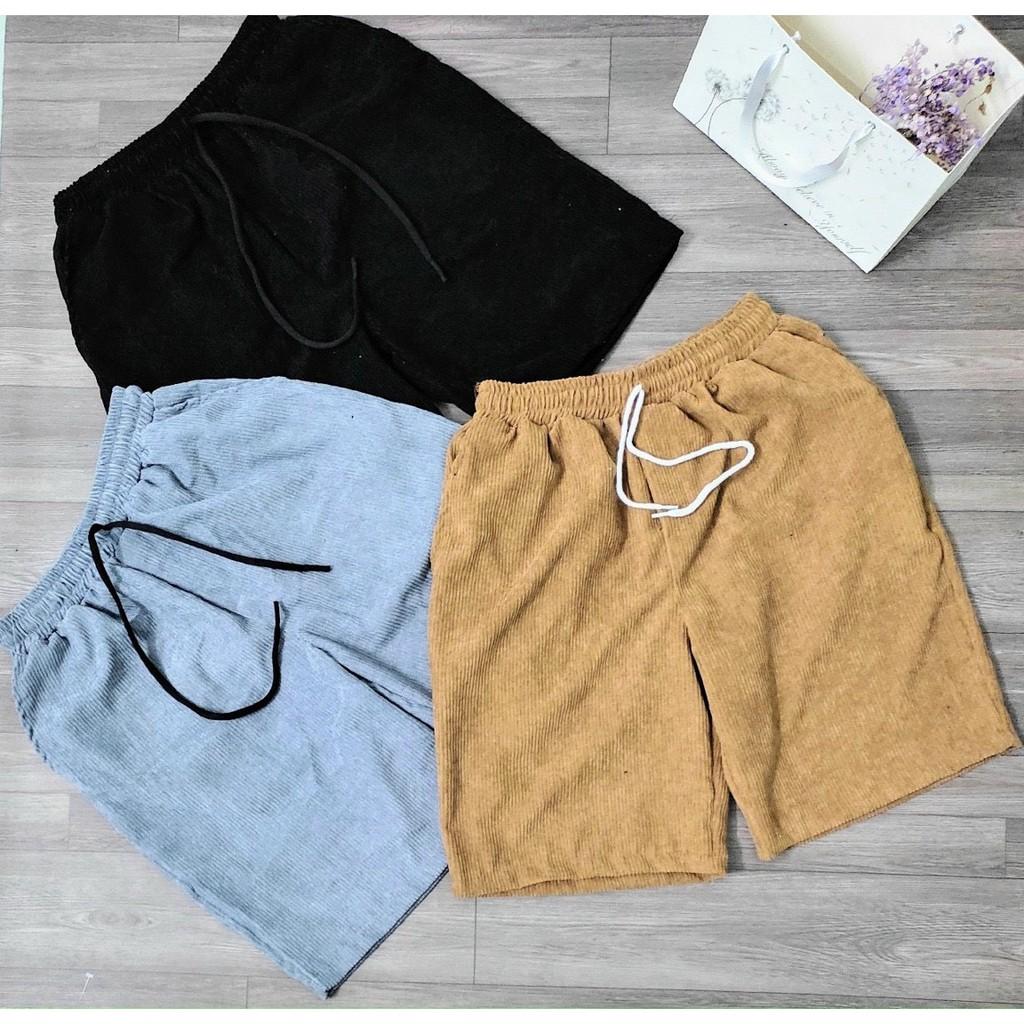 Quần Nhung THIFU FASHION Dáng Lửng Chất Tăm Mềm Co Giãn, In Hình Trơn Phù Hợp Cho Cả Nam Và Nữ