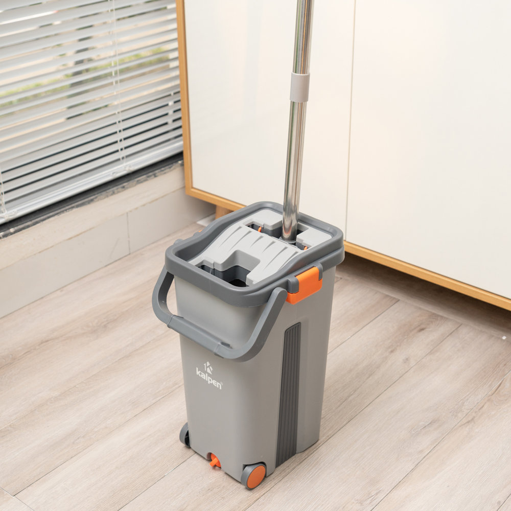 Bộ cây lau nhà tách nước tự vắt thông minh Kalpen G6 kèm 2 bông lau - hàng chính hãng