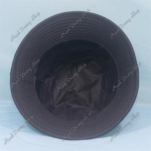 Nón tai bèo mũ bucket vành nhỏ thêu chữ Nínn - Đen