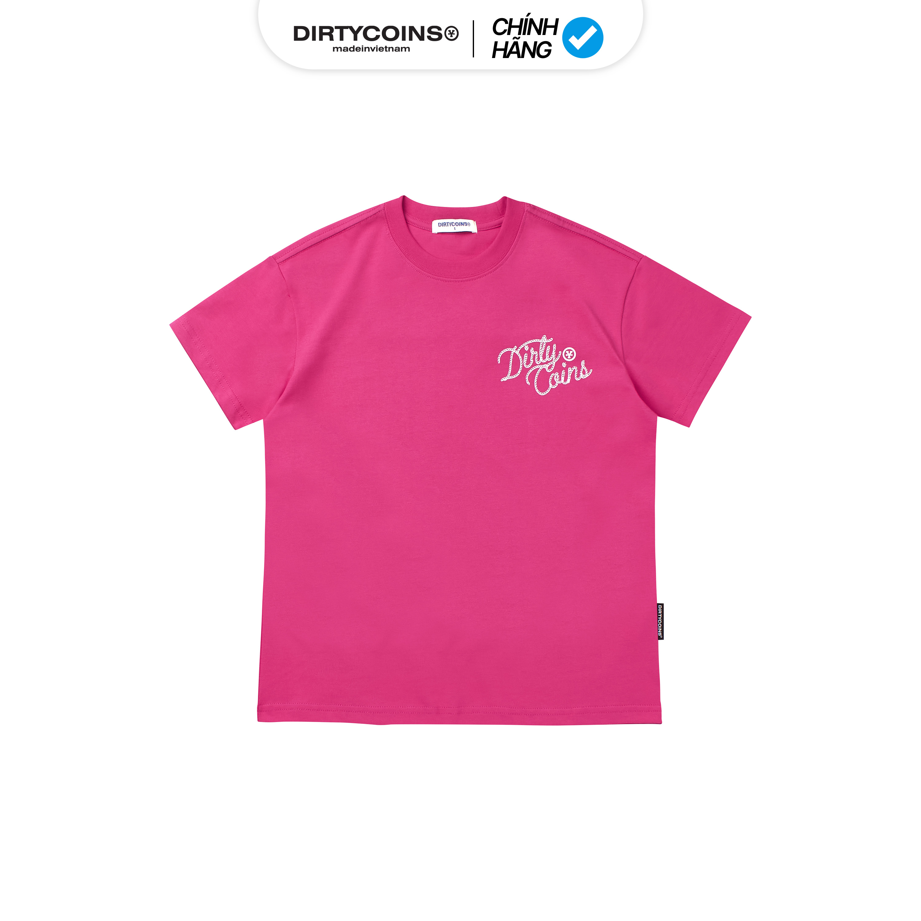 Áo Thun DirtyCoins Rope Print Regular Men/Women T-shirt - Hot Pink