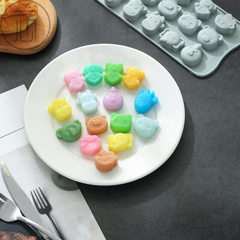 Khuôn Làm Đá Bằng Silicon Hình Thú Dễ Thương