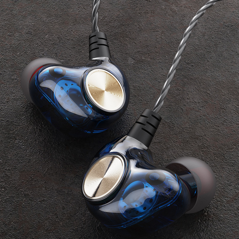 Transparent In-Ear Earphone Subwoofer Stereo Bass Earbuds Earphone With Mic