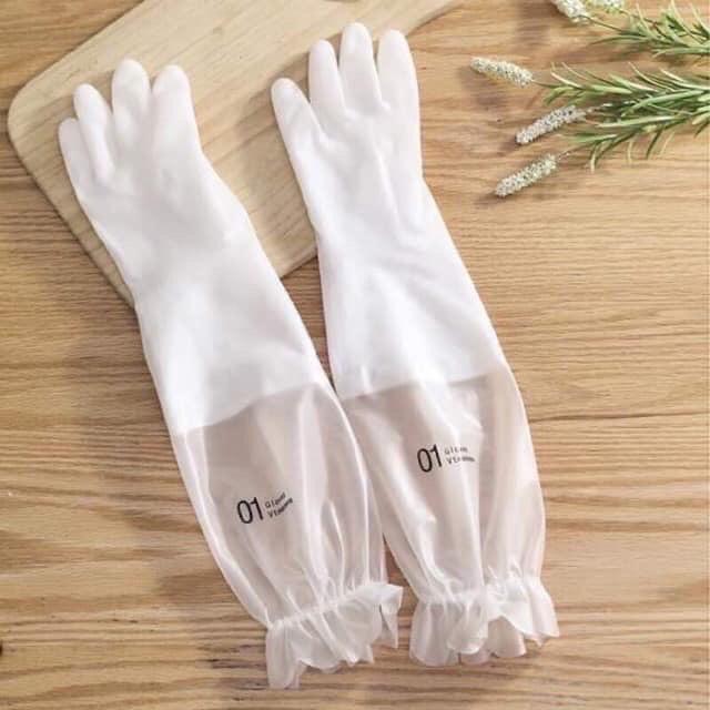 GĂNG TAY CAO SU NON LÓT NỈ SIÊU DAI