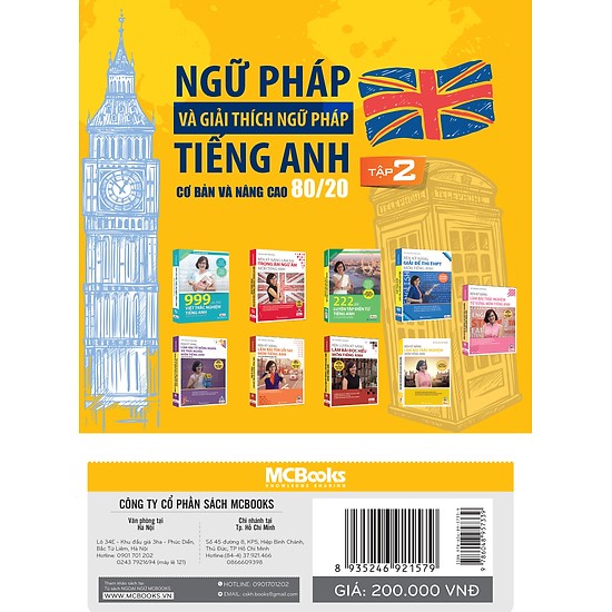Ngữ pháp và giải thích ngữ pháp tiếng Anh cơ bản và nâng cao 80/20 - tập 2