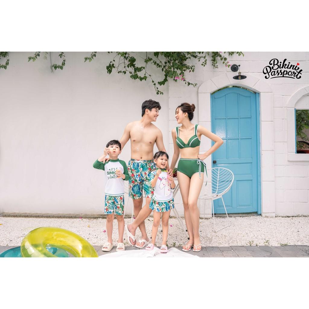 Quần Bơi Nam BIKINI PASSPORT kiểu dài - Trắng - BS379_WH