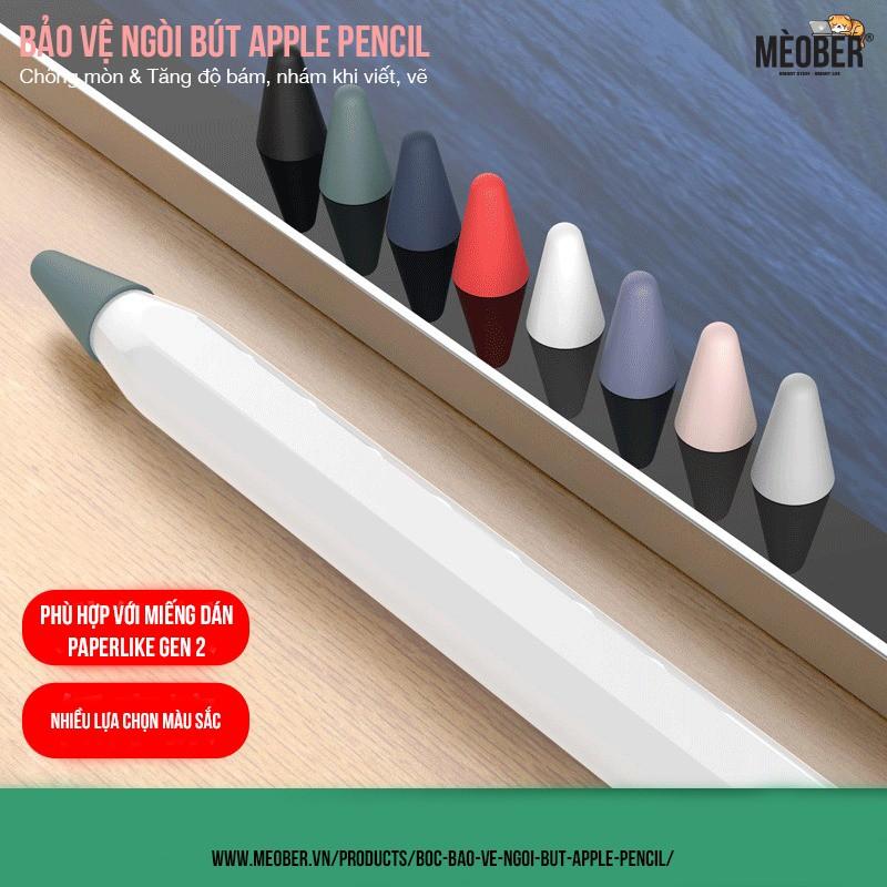Bọc bảo vệ cho ngòi bút Apple Pencil thế hệ 1 và 2, chống mòn, chống trượt, silicon cao cấp