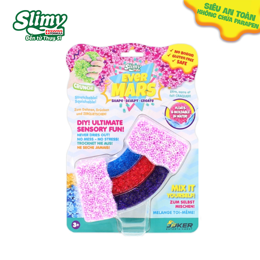 Đồ Chơi SLIMY Slime Xốp Trộn Hạt Thủy Tinh Lấp Lánh Nhiều Màu Set Tím 38052/PP