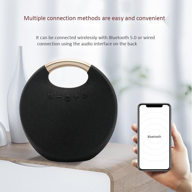 Súng thép nhỏ được cá nhân hóa mới Loa siêu trầm Bluetooth không dây âm thanh nổi Loa di động ngoài trời Âm thanh nhỏ thông minh nhỏ Màu sắc: Đen
