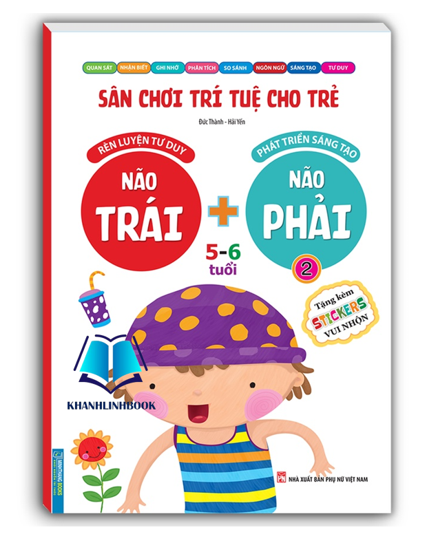Sách - Sân chơi trí tuệ cho trẻ - Não trái + Não phải 5 - 6 tuổi - quyển 2