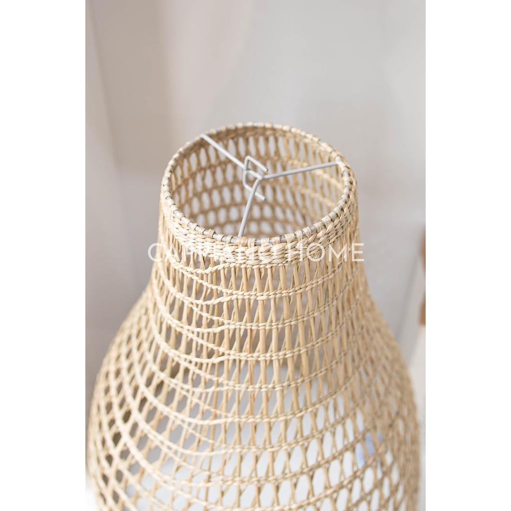 Chui đèn cói decor, đèn treo trang trí nhà hàng, đèn decor phòng khách, chao đèn độc đáo | Cappiano Home