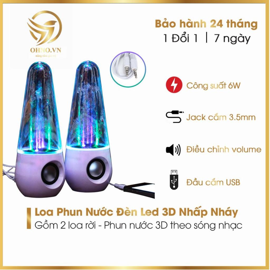 Loa Máy Tính PC Đèn Led Loa Vi Tính Phun Nước 3D Nhấp Nháy Theo Nhạc