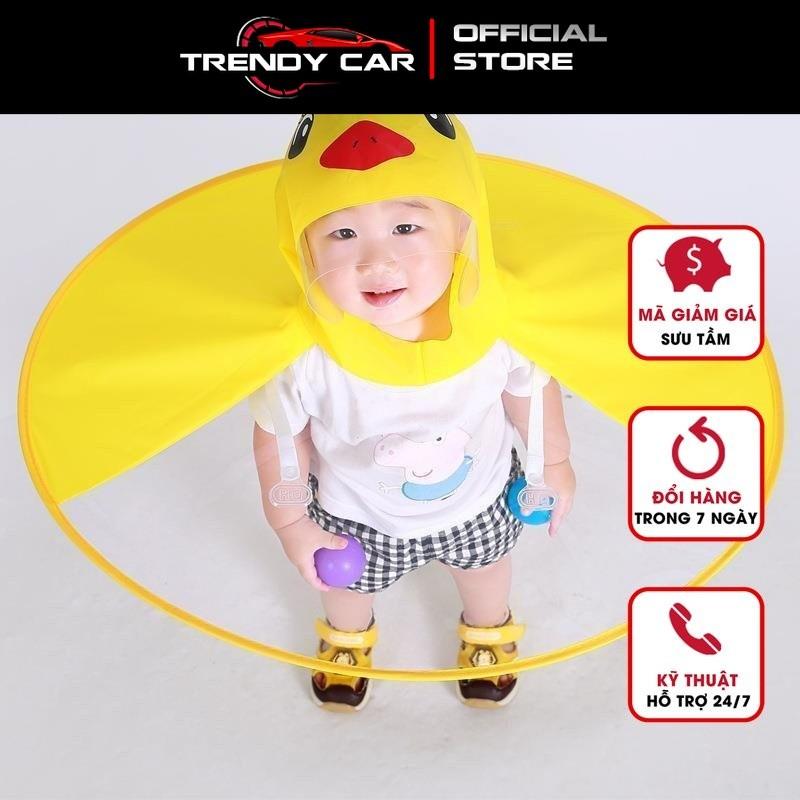 Áo mưa trẻ em ngộ nghĩnh kiểu Hàn Quốc Áo mưa Con vịt nhỏ Màu vàng choàng Mũ ô cho trẻ 3 - 5 tuổi - Size S < 4 tuổi