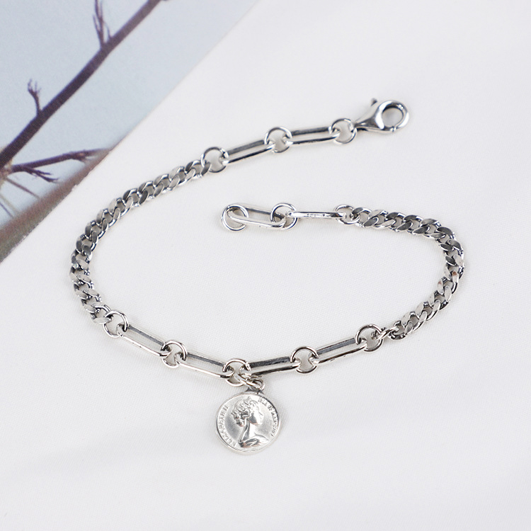 Lắc tay vòng tay cổ điển mix nhiều loại xích hợp kim titan không đen