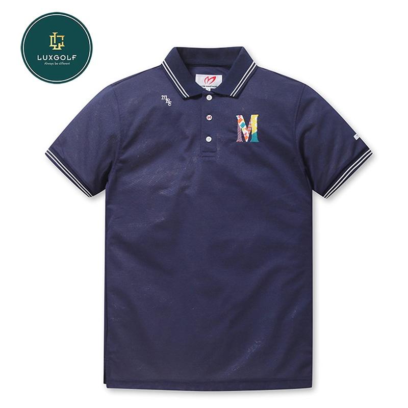 Áo golf nam ngắn tay Master Bunny navy logo M