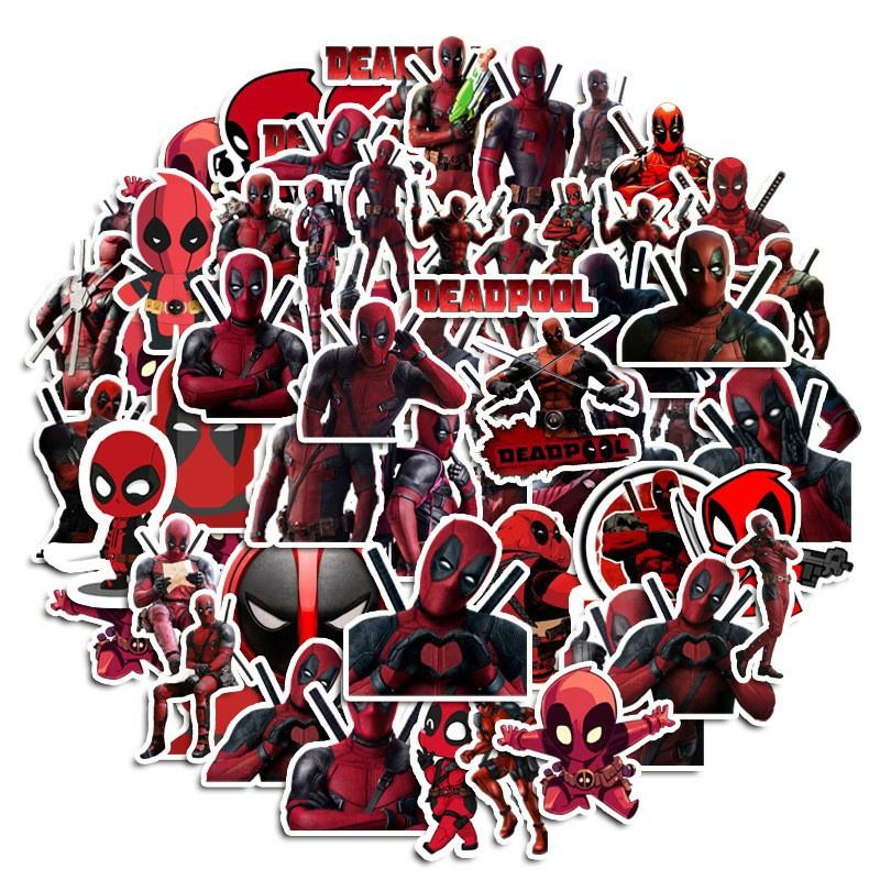 Sticker Deadpool cute, dễ thương mẫu HOT nhất dán trang trí laptop, mũ nón bảo hiểm, vali, xe tay ga, ván trượt