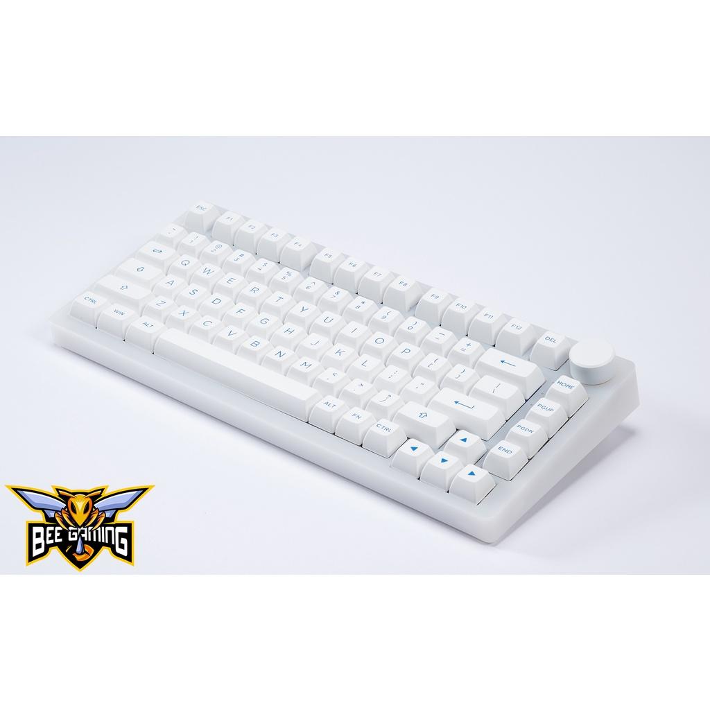 Bàn phím cơ chính hãng AKKO PC75B Plus Blue On White (Bluetooth 5.0 / Wireless 2.4Ghz / RGB / Hotswap / Foam tiêu âm / AKKO CS Jelly switch) - Jelly Black