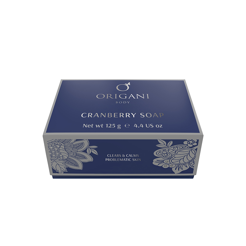 Xà Phòng Origanic Nam Việt Quất Origani Clear &amp; Calm Cranberry Soap (125g) - Làm Sạch Dưỡng Ẩm Làm Mềm Da