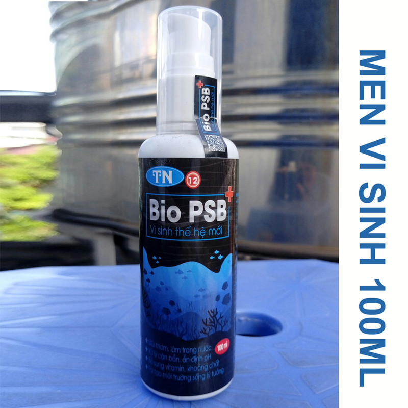 Men Vi Sinh Bio PSB 100ML giúp làm trong nước cho bể cá, hồ cá cảnh