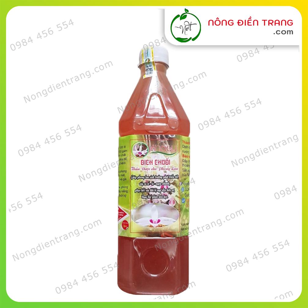 Phân Bón Hữu Cơ Dịch Chuối - Chai 1L - Thần Dược Kích Rễ, Kích Thích Sinh Trưởng, Ra Hoa Nhiều Đẹp, Nhiều Trái Cho Lan