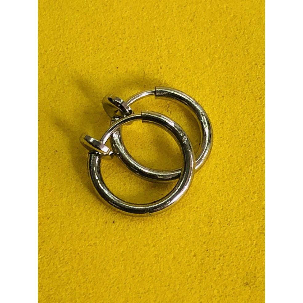 Khuyên tai tròn xỏ nam nữ nhiều màu thiết kế thanh lịch độc đáo ấn tượng