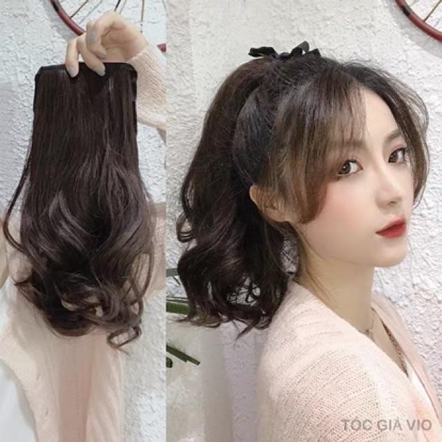 Toc giả -Tóc cột xoăn 35cm-D16H