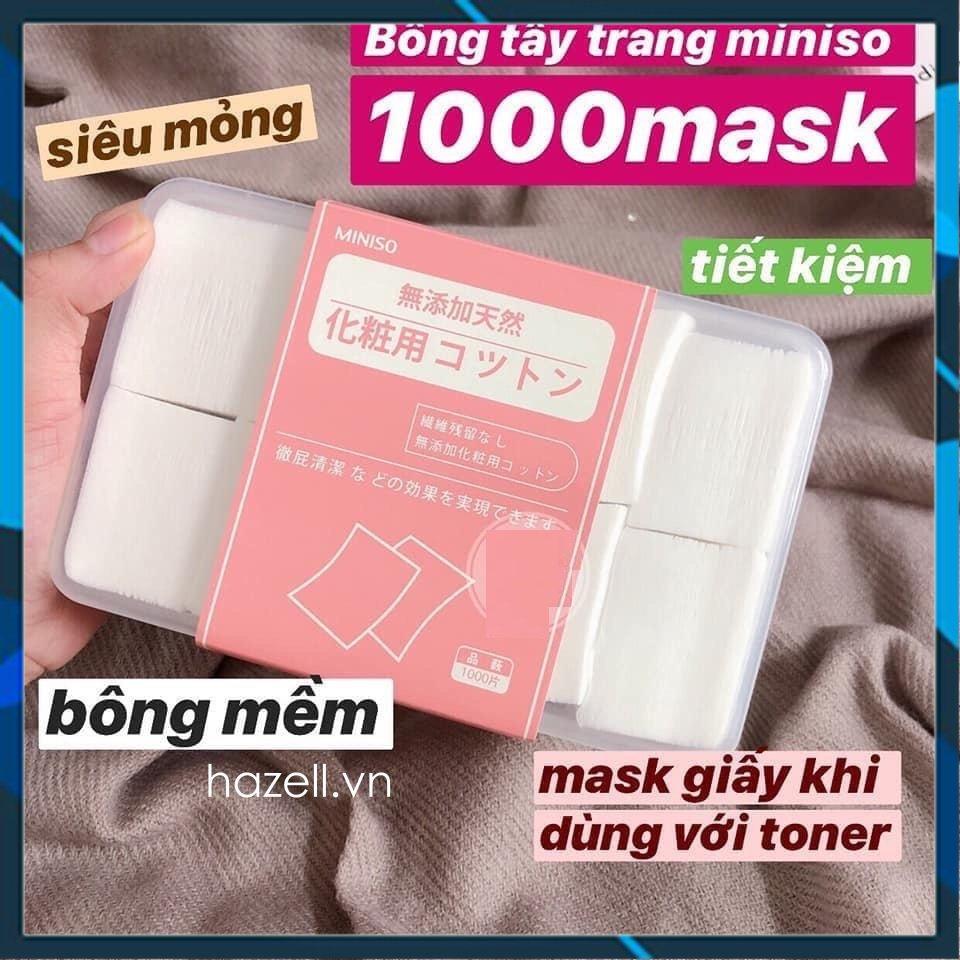 Bông Tẩy Trang Miniso 1000 miếng linhmartvn